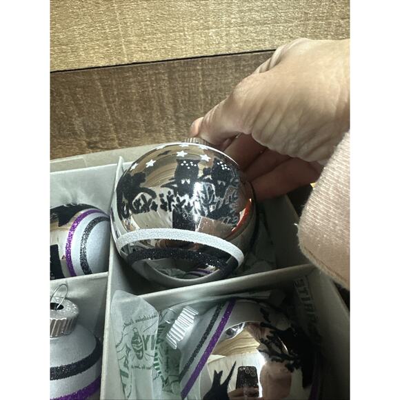 Halloween Shiny Brite Christopher Radko Ornaments Glass Set Of 6 In Box - Picture 5 of 6